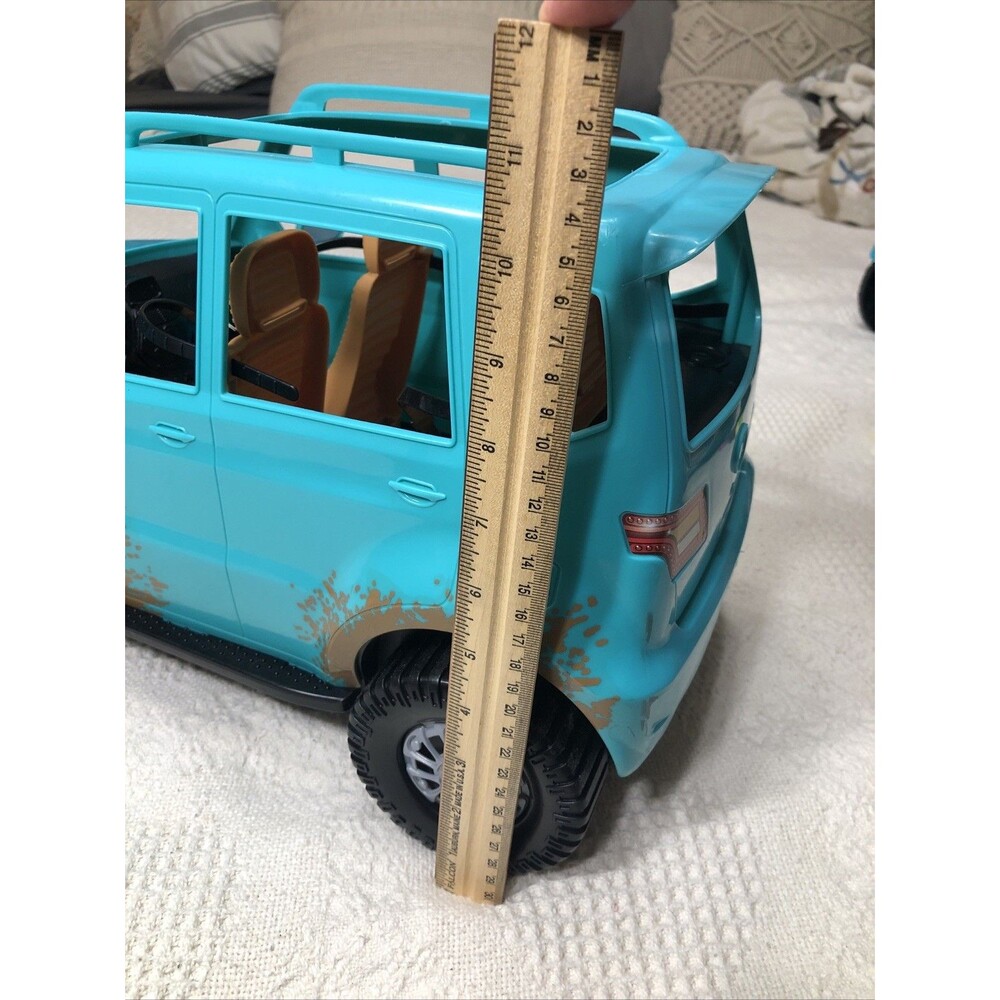 Barbie Mattel SUV Jeep Camping Fun 2016 Teal Off Road Mudding Car For 11.5” Doll - Picture 13 of 14